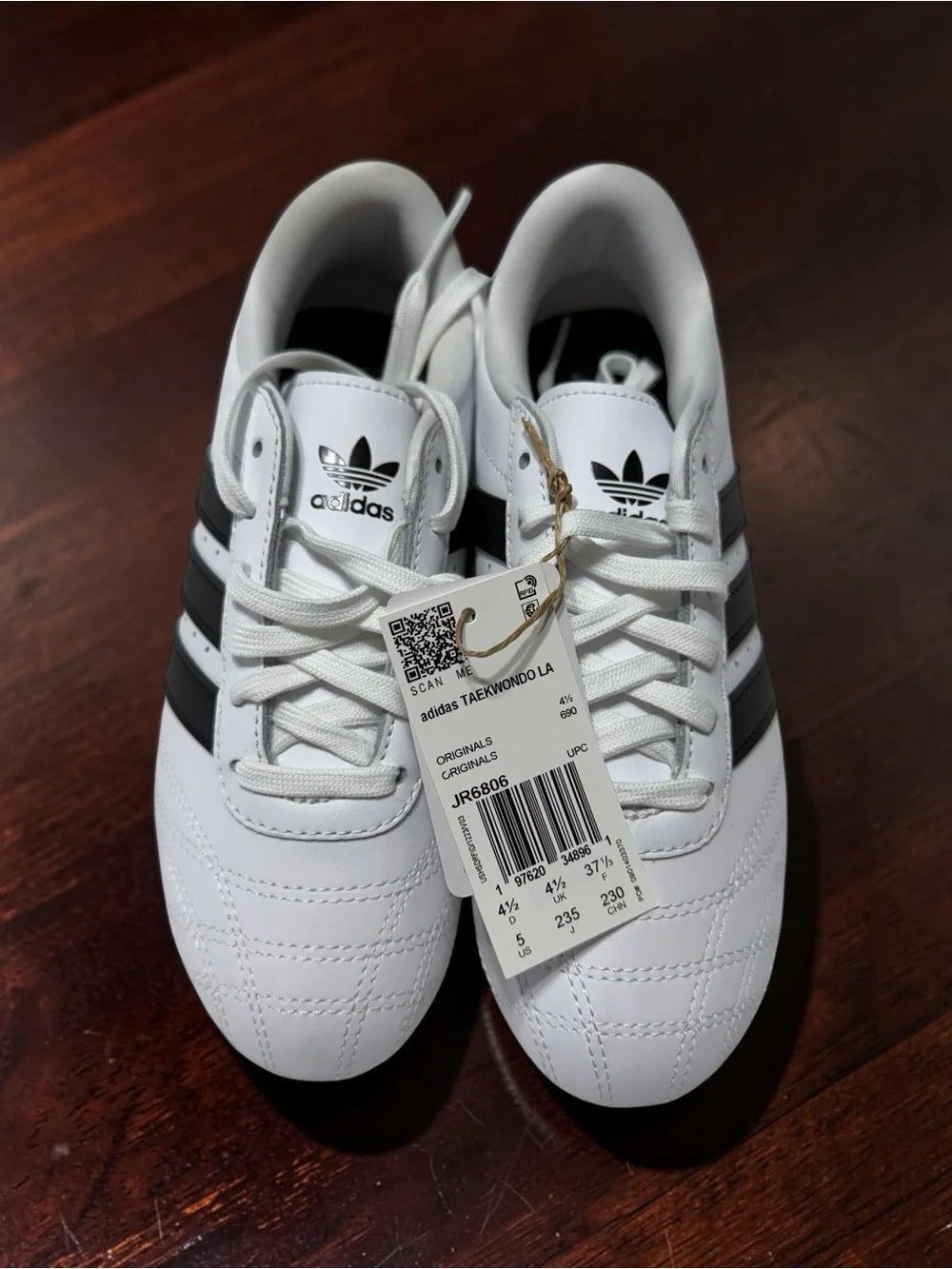 Adidas Originals Taekwondo White Black Sneakers Y2K Tenniscore Retro